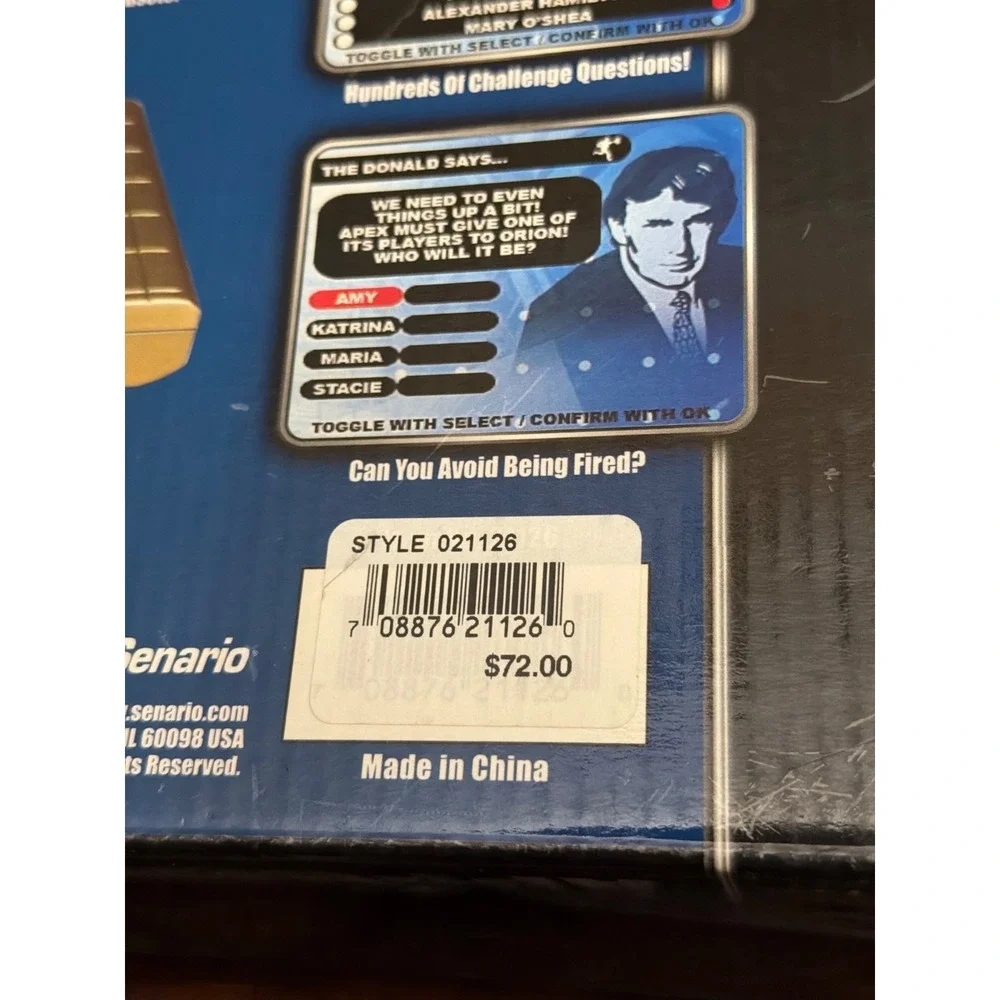 NIP 2005 The Apprentice Fired TV Game System Senario With 2 Wireless Handsets